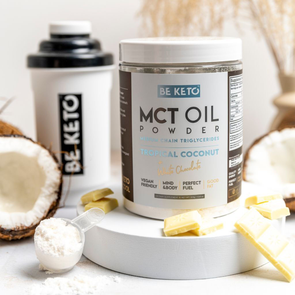 olio mct in polvere cocco e cioccolato bianco 300g