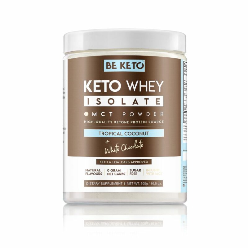 Isolato Proteico Keto con MCT – Cocco e Cioccolato Bianco 300g