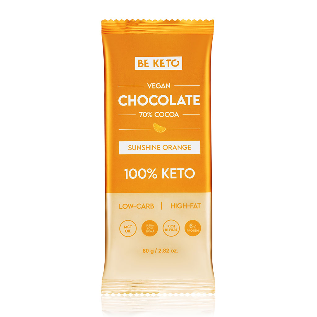 Cioccolato Keto Vegano con Olio MCT – Arancia Solare 80g