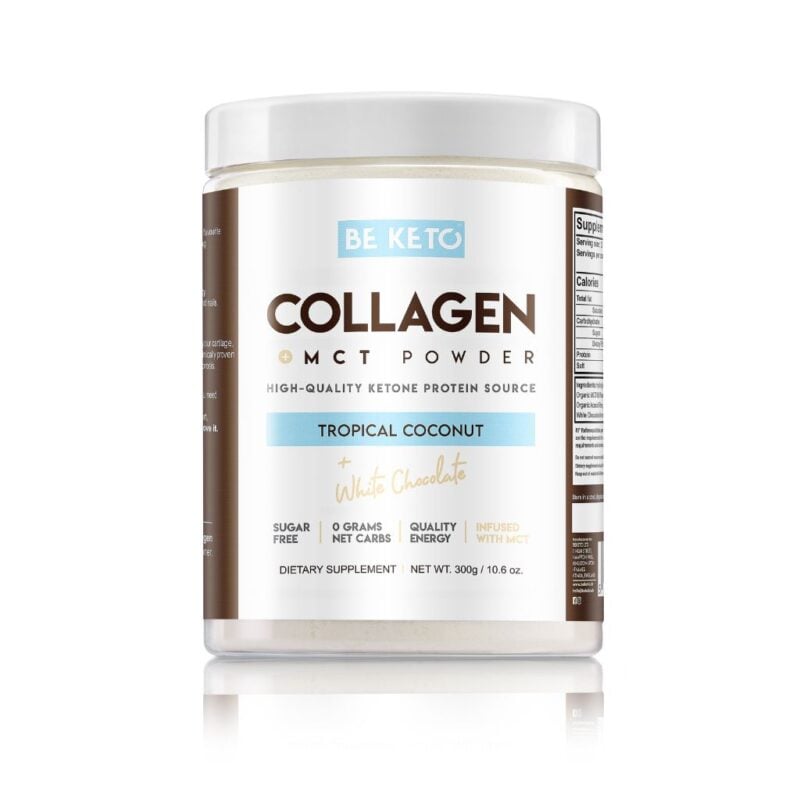 Collagene Keto con olio MCT – Cocco e Cioccolato Bianco 300g