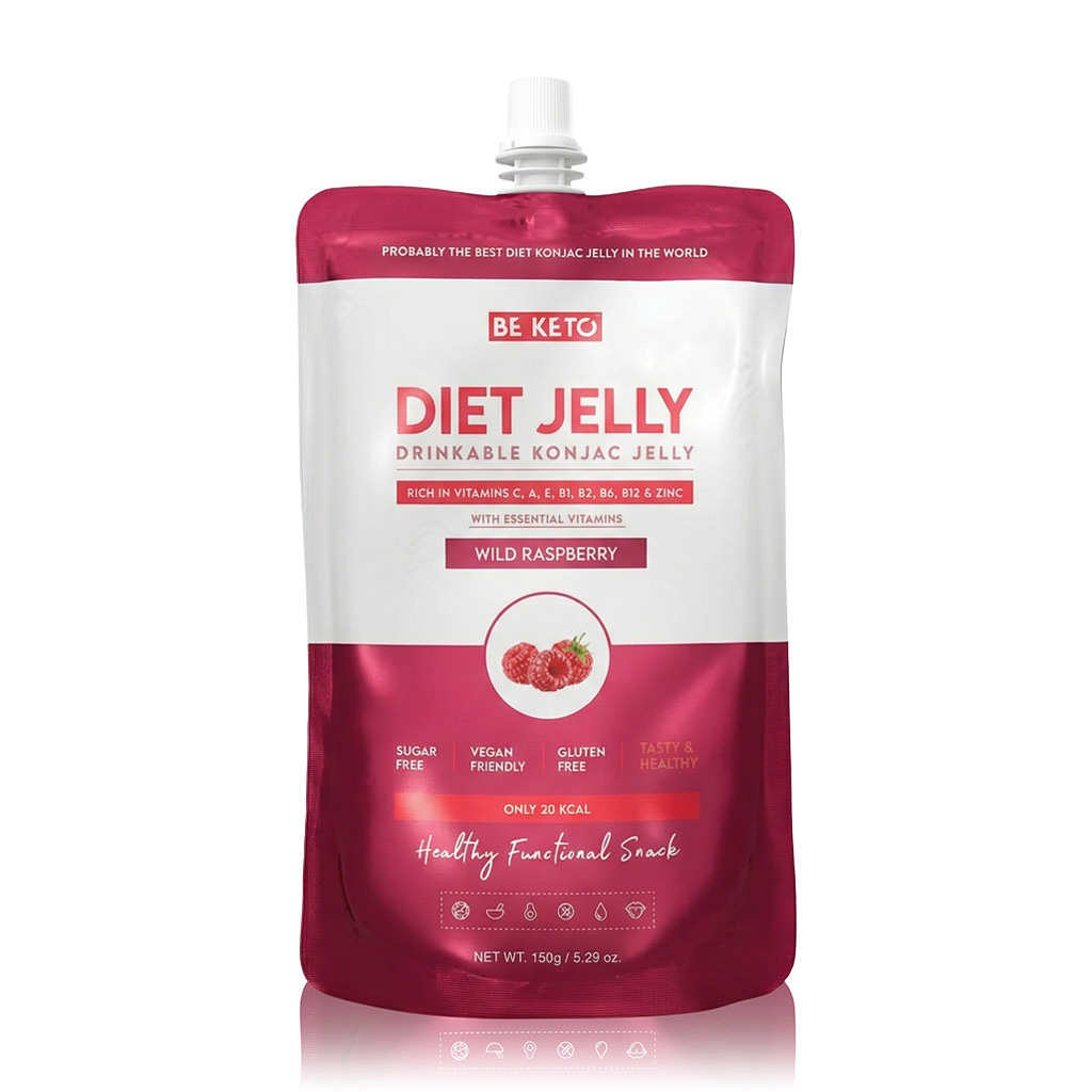 Konjac Diet Jelly & Vitamins - Wild Raspberry 150g 2026 Gelatina Dietetica Konjac & Vitamine – Lampone Selvatico 150g