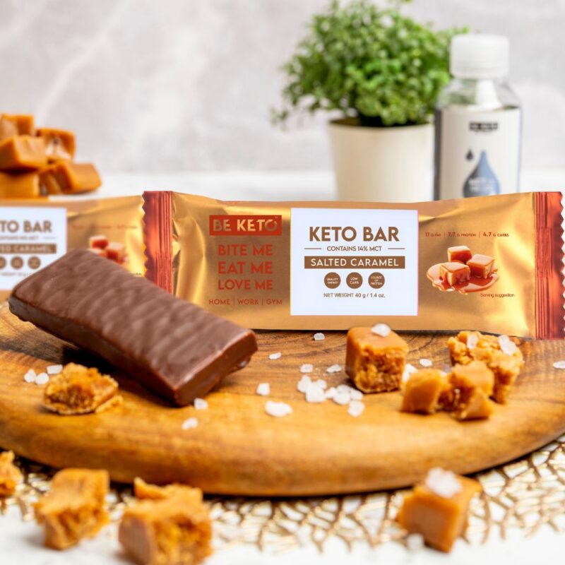 Kompozycja baton slony karmel Barretta Keto – Caramello Salato al Cioccolato 40g