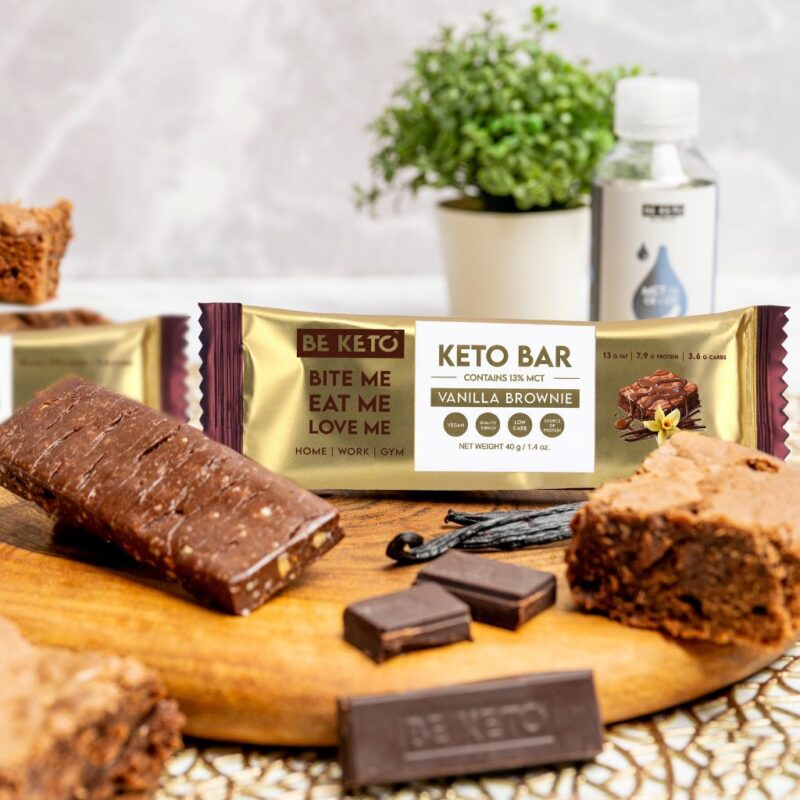Barretta Keto – Caramello Salato al Cioccolato 40g Barretta Keto – Brownie alla Vaniglia 40g