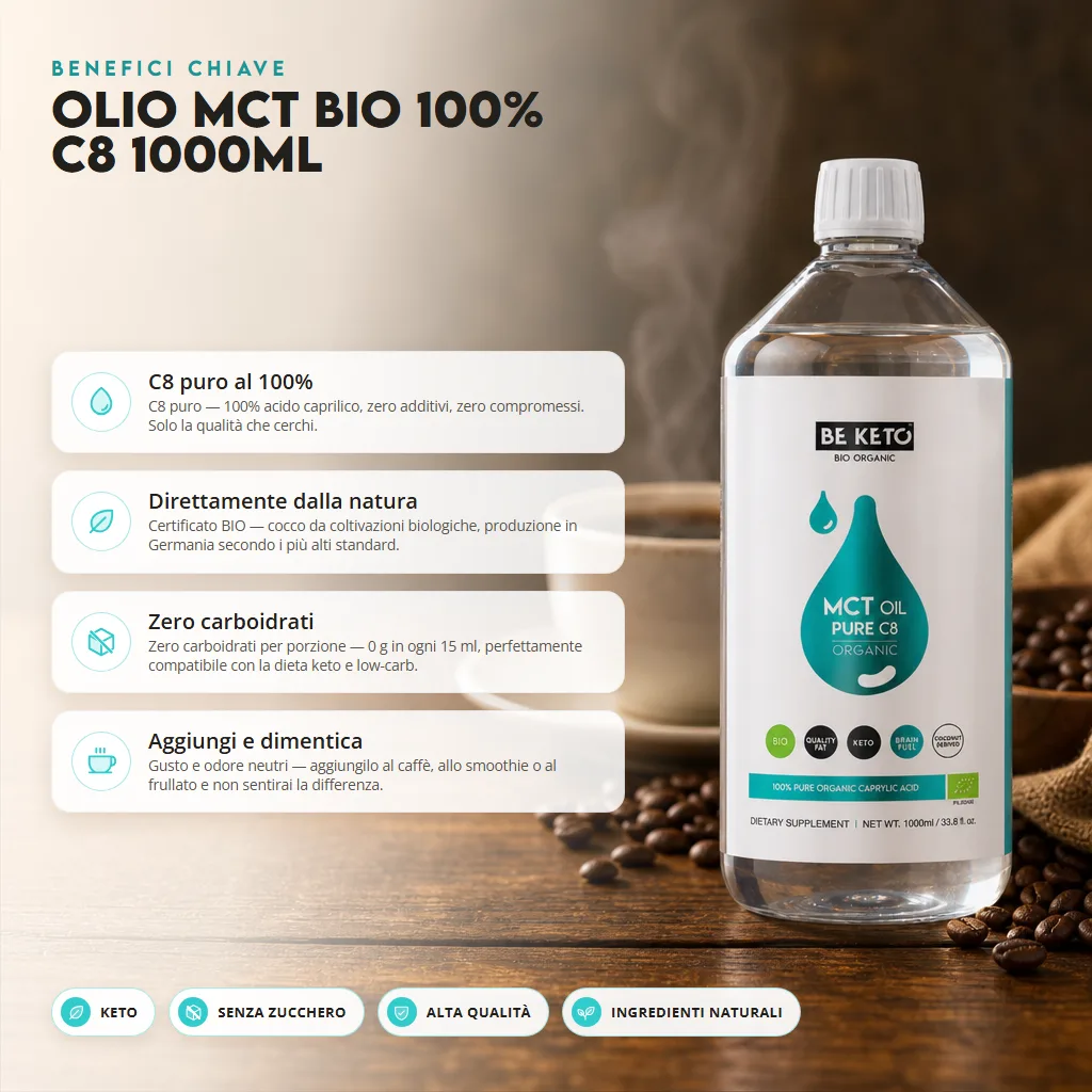 Olio MCT BIO 100% C8 1000ml