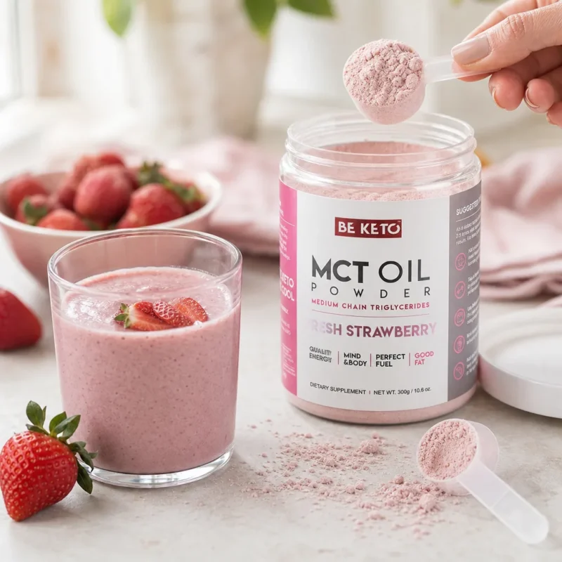 Olio MCT in Polvere – Fragola Fresca 300g