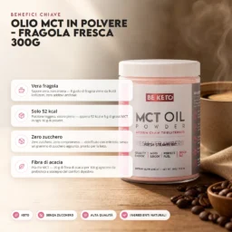 Olio MCT in Polvere – Fragola Fresca 300g