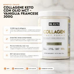 Collagene Keto con olio MCT – Vaniglia Francese 300g