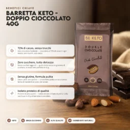 Barretta Keto – Doppio Cioccolato 40g