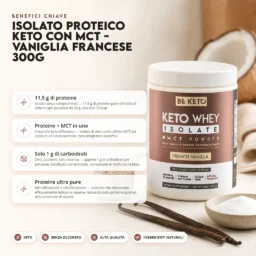Isolato Proteico Keto con MCT – Vaniglia Francese 300g