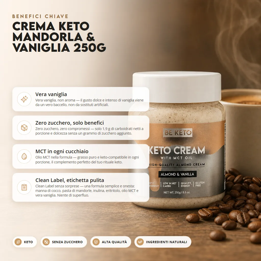 Crema Keto – Mandorla e Vaniglia 250g
