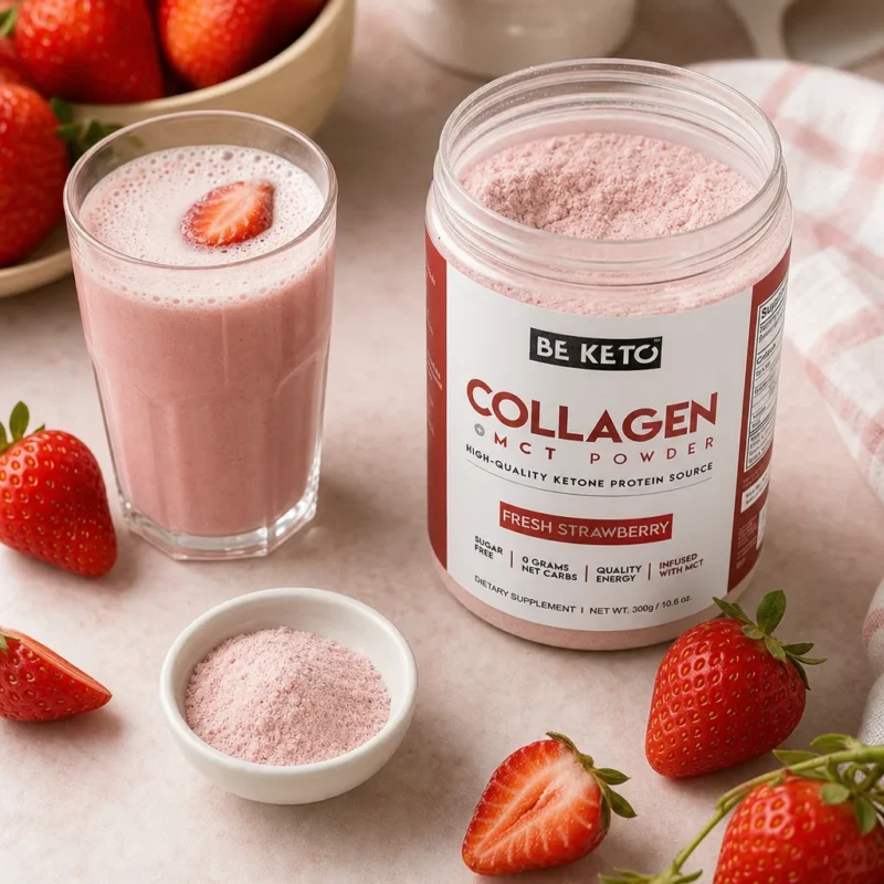 Collagene Keto con olio MCT – Fragola Fresca 300g – Lifestyle 4 Collagene Keto con olio MCT – Fragola Fresca 300g