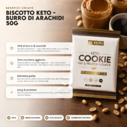 Biscotto Keto – Burro di Arachidi 50g – Benefit Biscotto Keto – Burro di Arachidi 50g