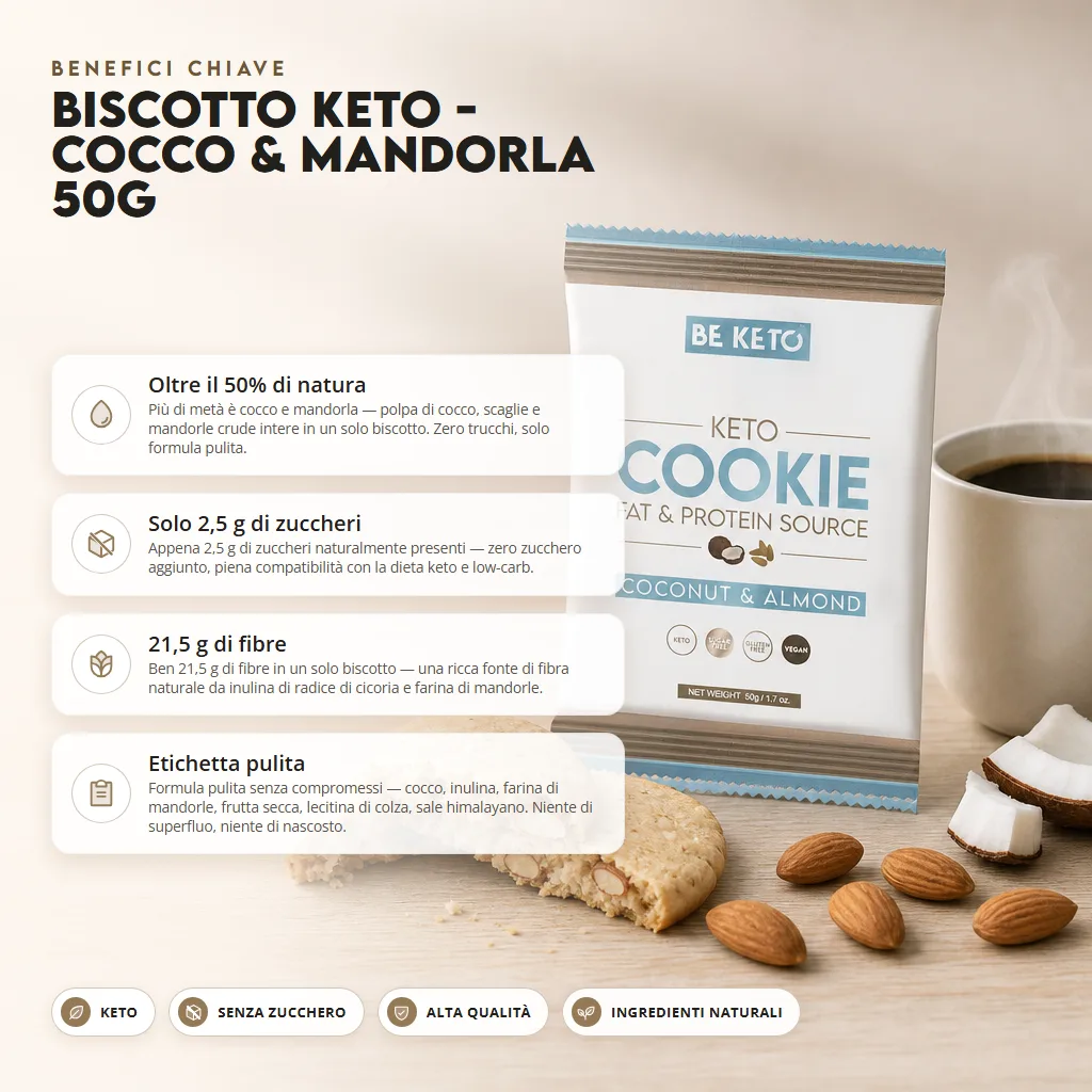 Biscotto Keto – Cocco e Mandorla 50g