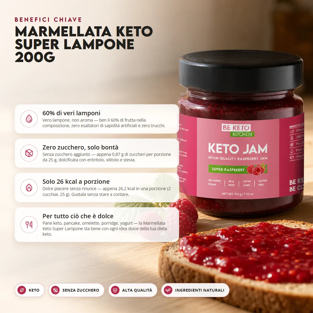 Marmellata Keto – Super Lampone 200g