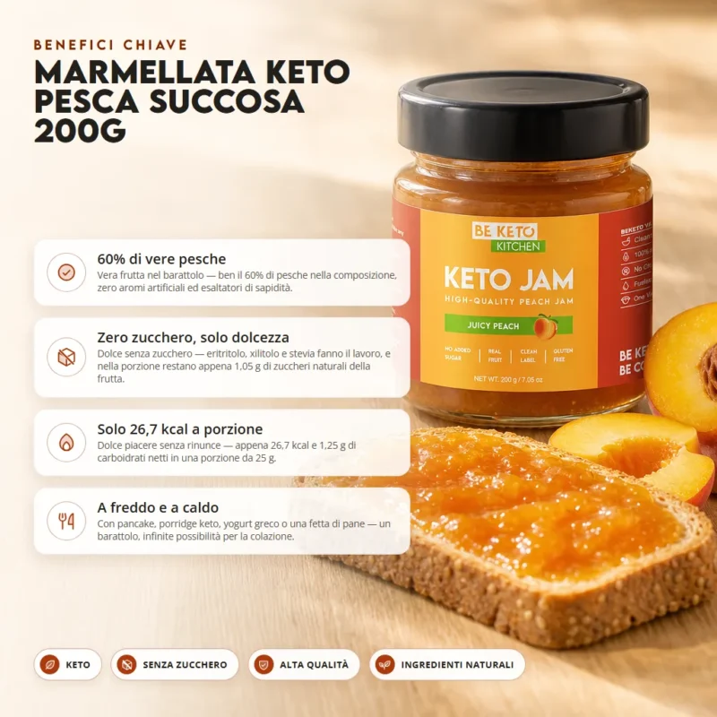 Marmellata Keto – Pesca Succosa 200g