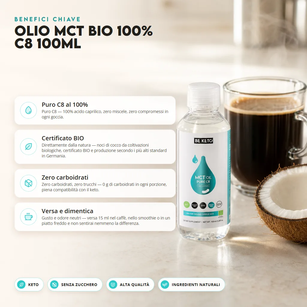 Olio MCT BIO 100% C8 100ml