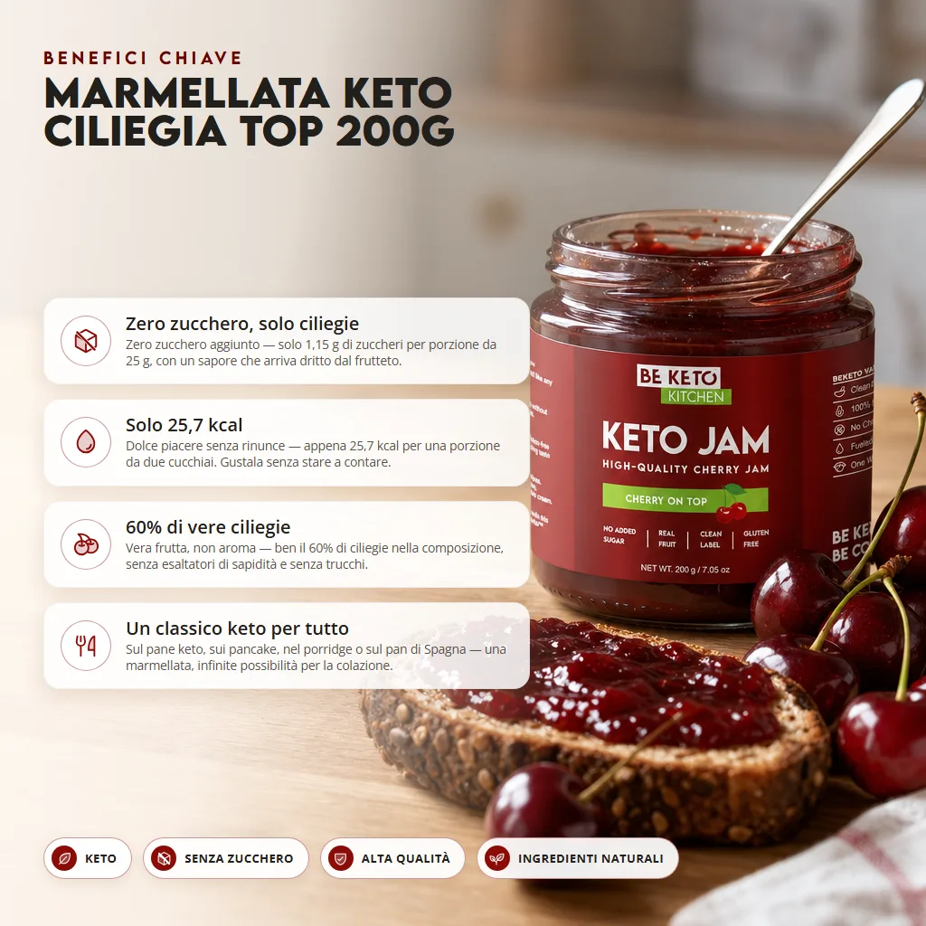 Marmellata Keto – Ciliegia al Top 200g