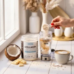 Collagene Keto con olio MCT – Cocco e Cioccolato Bianco 300g