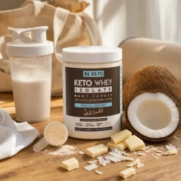 Isolato Proteico Keto con MCT – Cocco e Cioccolato Bianco 300g