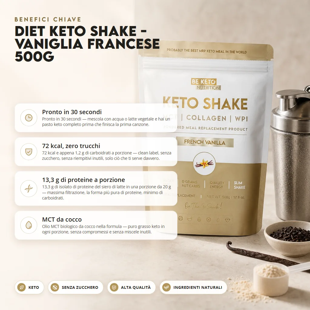 Diet Keto Shake – Vaniglia Francese 500g