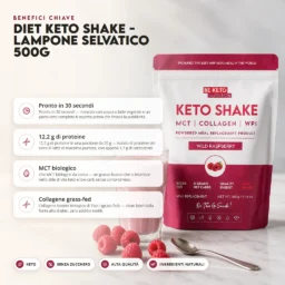 Diet Keto Shake – Lampone Selvatico 500g