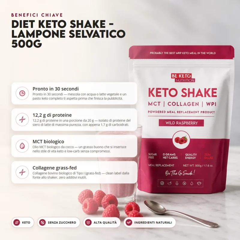 Diet Keto Shake – Lampone Selvatico 500g