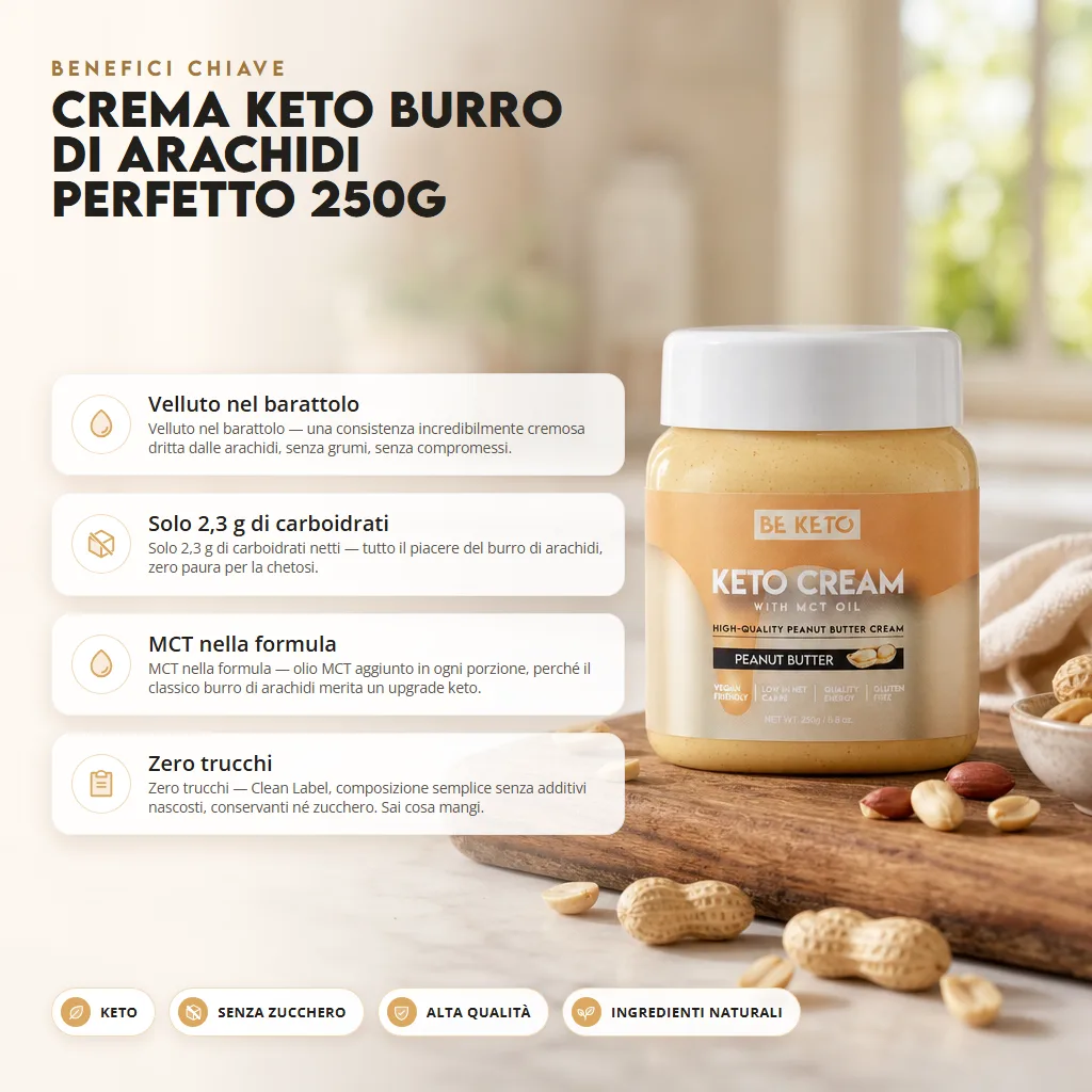 Crema Keto – Burro di Arachidi 250g