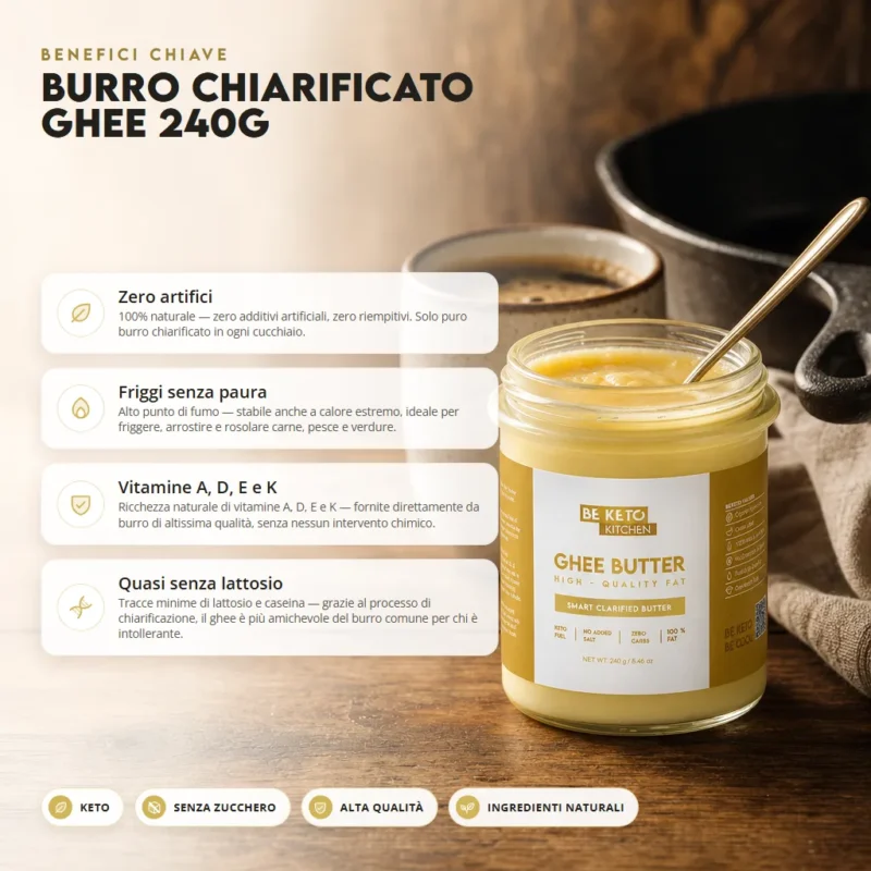 Burro Chiarificato Ghee 240g – Benefit Burro Chiarificato Ghee 240g