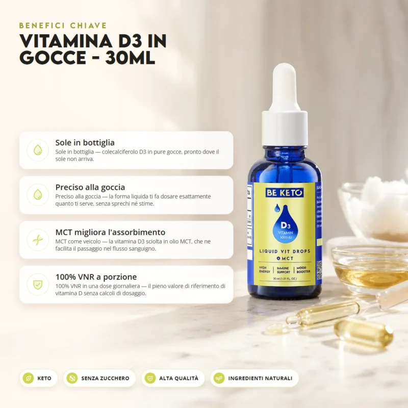 Vitamina D3 in Gocce – 30ml – Benefit Vitamina D3 in Gocce – 30ml