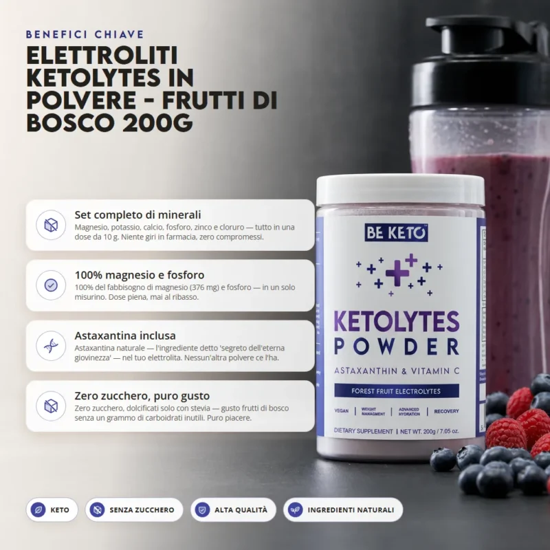 Elettroliti Ketolytes in Polvere – Frutti di Bosco 200g
