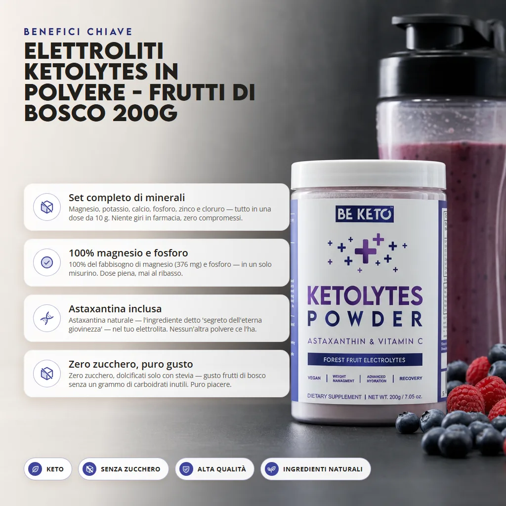 Elettroliti Ketolytes in Polvere – Frutti di Bosco 200g