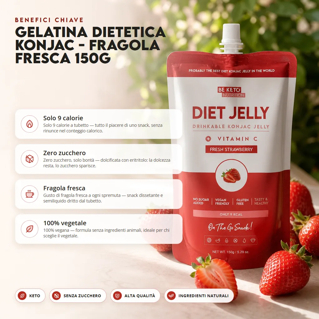 Gelatina Dietetica Konjac – Fragola Fresca 150g
