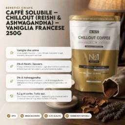 Caffè Solubile – Chillout (Reishi e Ashwagandha) – Vaniglia Francese 250g