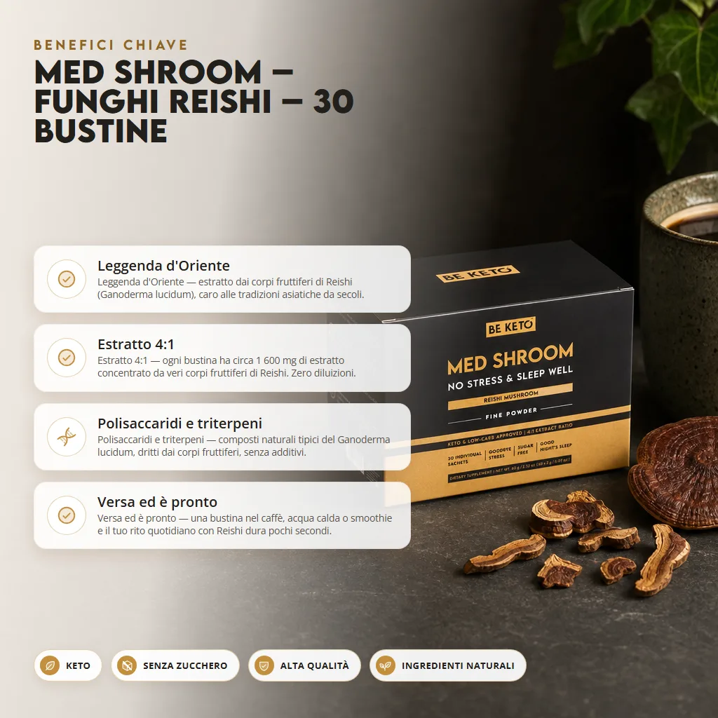 Med Shroom – Funghi Reishi – 30 bustine
