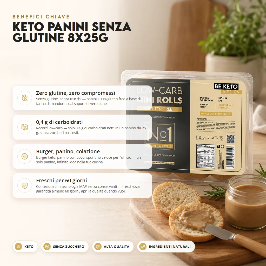 Panini Keto Senza Glutine 8x25g