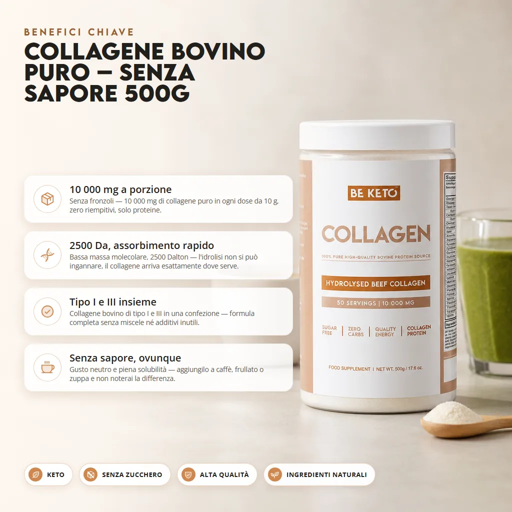 Collagene Bovino Idrolizzato – Non Aromatizzato 500g