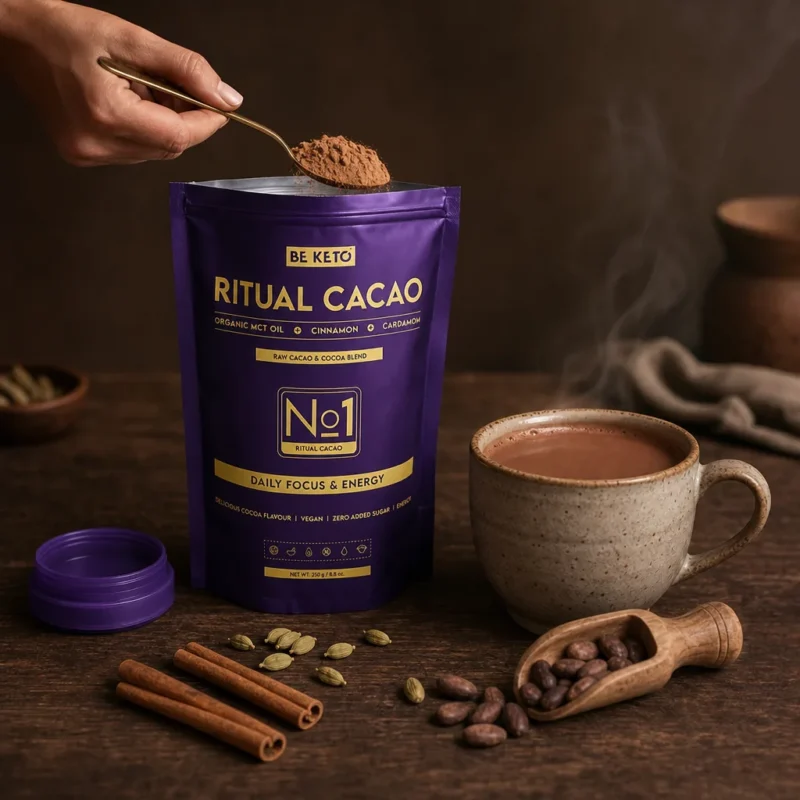 Cacao Cerimoniale – Ritual (Olio MCT & Fibra di Acacia) – Cannella & Cardamomo 250g