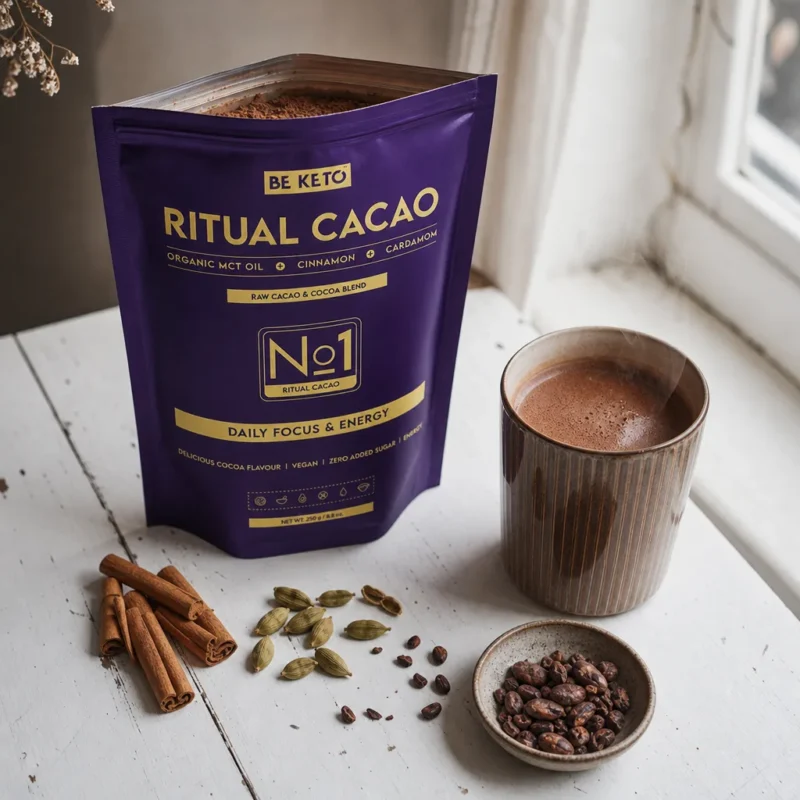 Cacao Cerimoniale – Ritual (Olio MCT & Fibra di Acacia) – Cannella & Cardamomo 250g