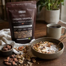 Granola Keto Biologica – Cacao con Scaglie di Cioccolato 250g