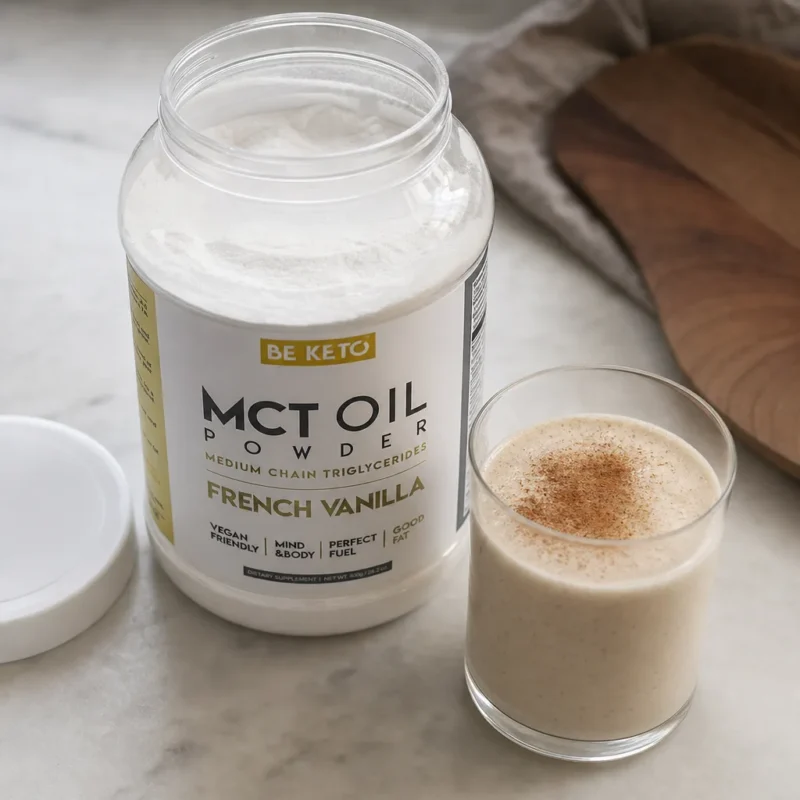 Olio MCT in Polvere – Vaniglia Francese 800g – Lifestyle 1 Olio MCT in Polvere – Vaniglia Francese 800g