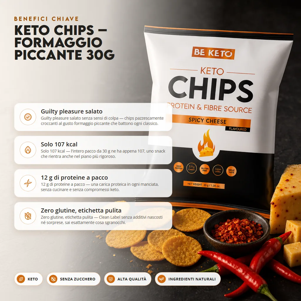 Patatine Keto – Formaggio Piccante 30g