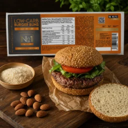 Panini Keto Senza Glutine per Burger 2x85g – Lifestyle 2 Panini Keto Senza Glutine per Burger 2x85g