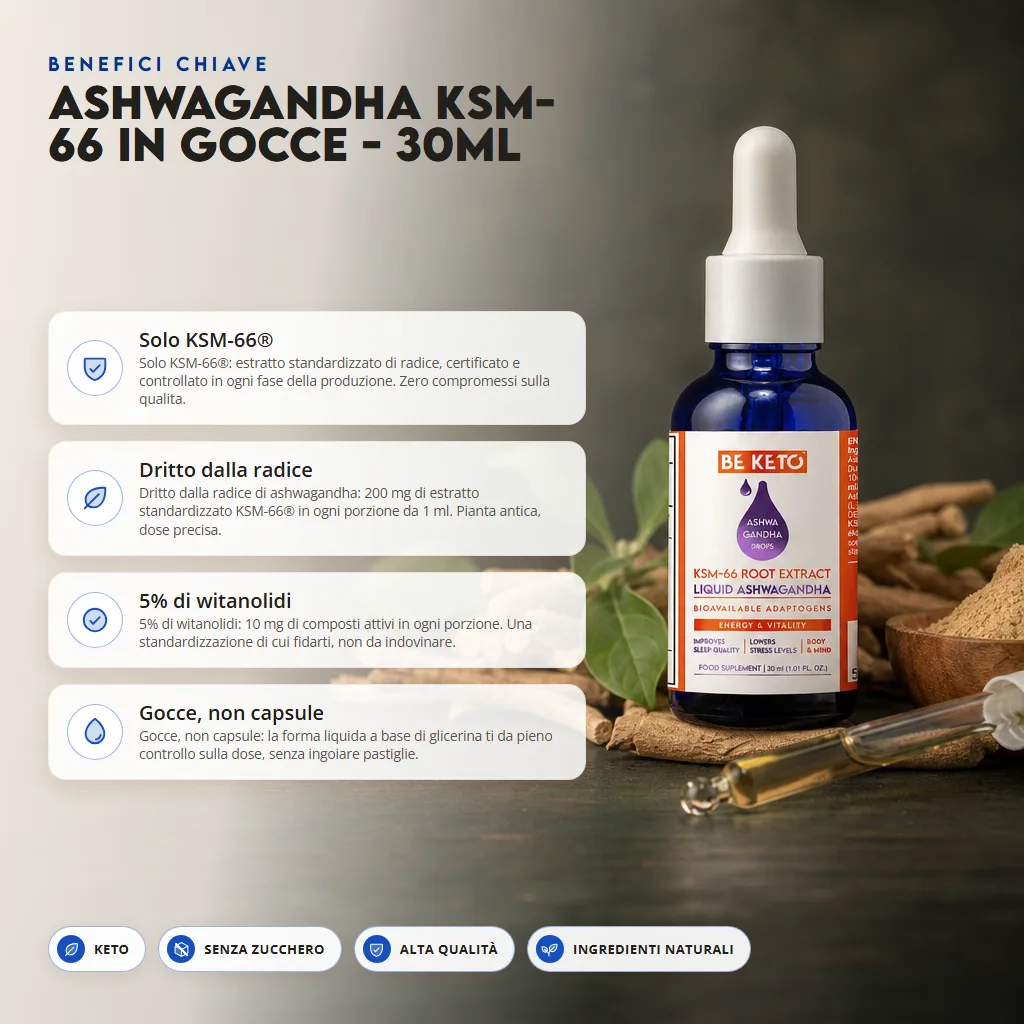 Ashwagandha KSM-66 in Gocce – 30ml