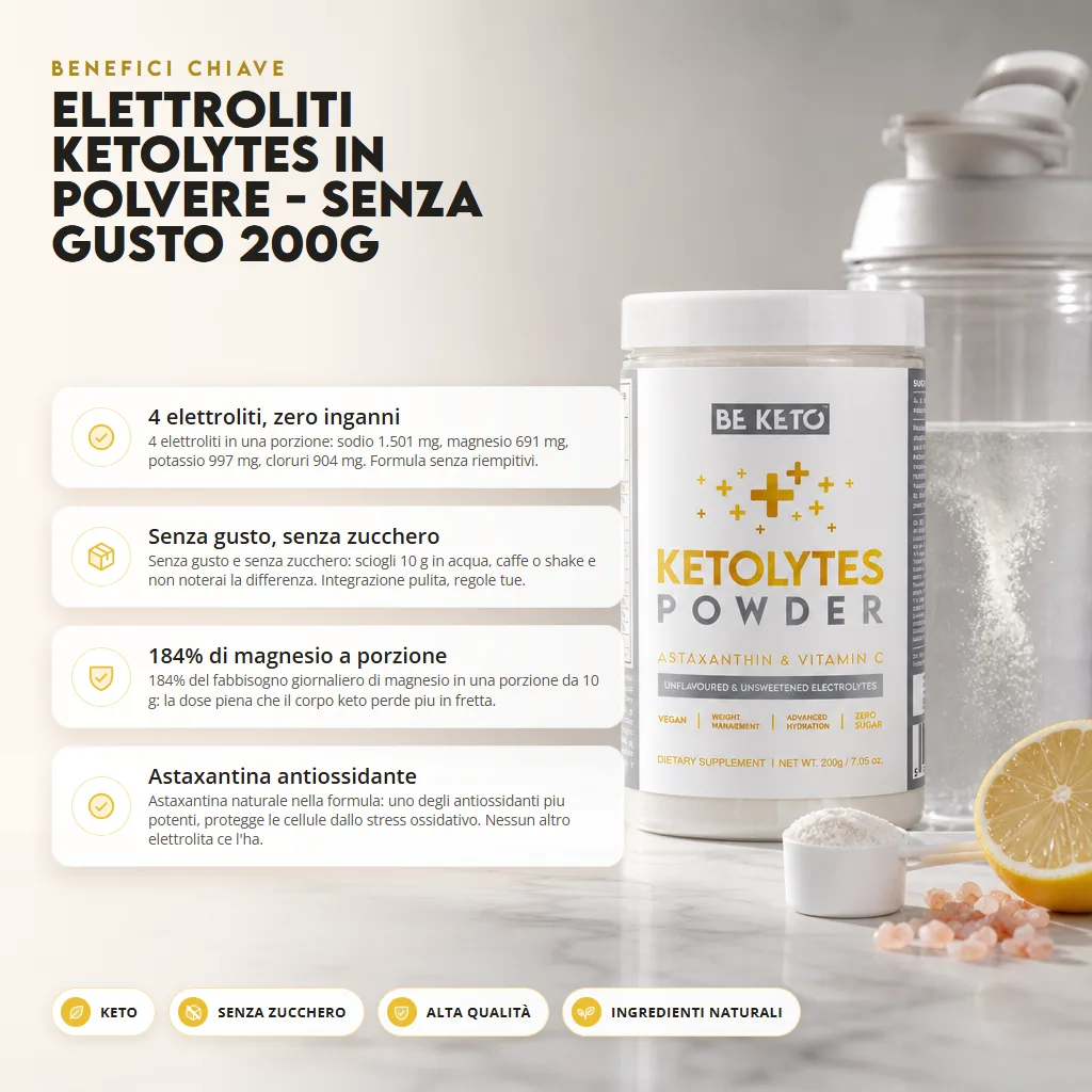Elettroliti Ketolytes in Polvere – Non Aromatizzato 200g