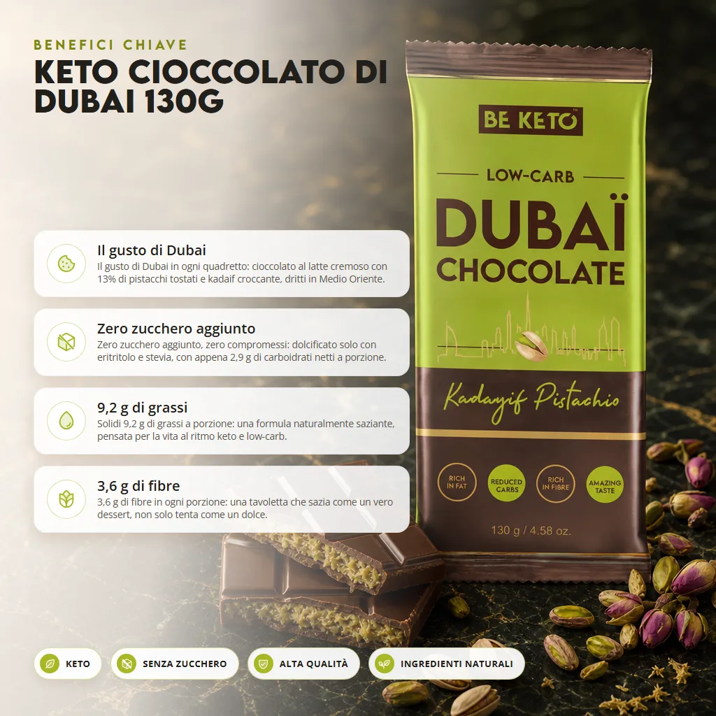 Cioccolato Keto Dubai 130g