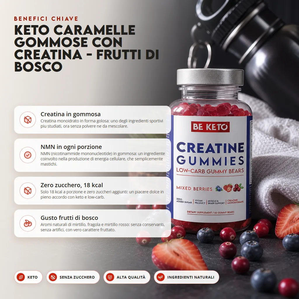 Keto Gommose con Creatina – Frutti di Bosco