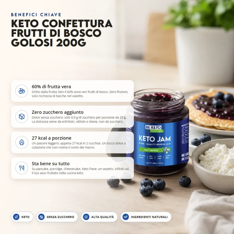 Marmellata Keto – Frutti di Bosco 200g – Benefit Marmellata Keto – Frutti di Bosco 200g