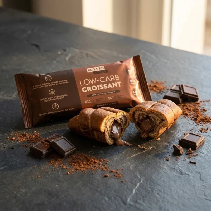 Croissant a Basso Contenuto di Carboidrati Doppio Cioccolato 50g – Lifestyle 1 Croissant a Basso Contenuto di Carboidrati Doppio Cioccolato 50g